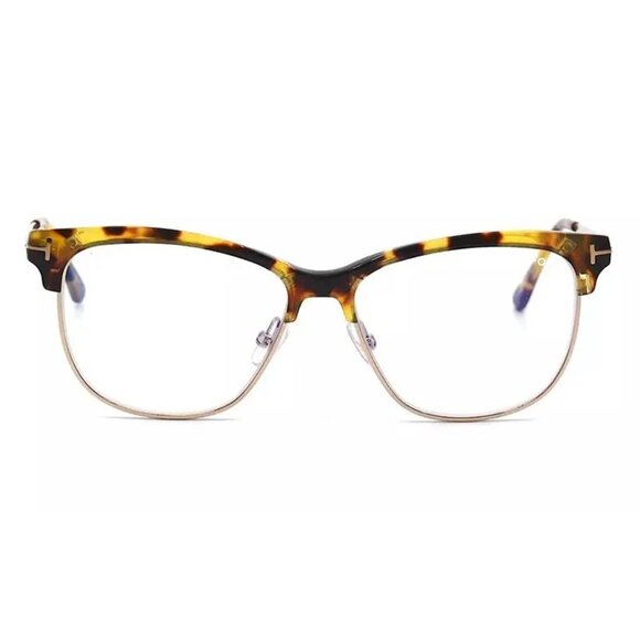 NEW TOM FORD TF5546-B/S 056 EYEGLASSES FT5546-B 056 HAVANA WOMEN CAT EYE EYEWEAR - Picture 2 of 3